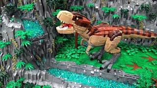 LEGO T-Rex Jungle Scene with Motorized Waterfall