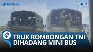 KRONOLOGI AKSI Saling Hadang Truk TNI vs Mini Bus di Fly Over Ambas, Kodam I BB: Salah Paham