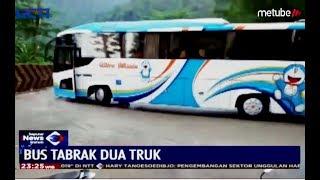 Detik-detik Rem Bus AKAP Blong dan Tabrak 2 Truk Tangki BBM di Padang - SIM 17/06