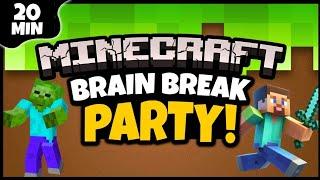 Minecraft Brain Break Party | Freeze Dance | Brain Breaks for Kids | Just Dance | Danny Go Noodle