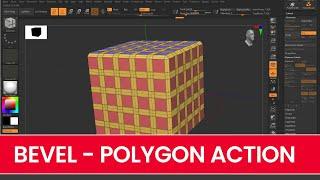 Bevel - Polygon Action | ZModeler | ZBrush Tutorial