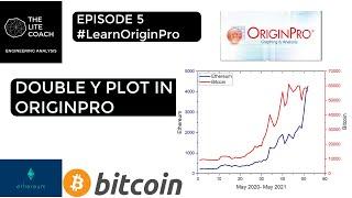 How to make DOUBLE Y PLOTS Using Origin. Graphing in OriginPro