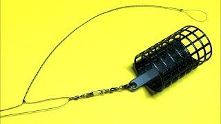 Feeder rig asymmetrical loop. Feeder for beginners. Homemade products for fishing. Fishing 2021