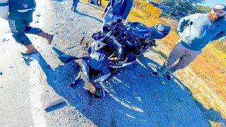 MOTORCYCLE CRASH COMPILATION! **CRAZY**