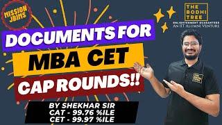 Documents Required For MBA CET 2023 CAP Rounds | The Bodhi Tree | Shekhar Sir | JBIMS Alumnus