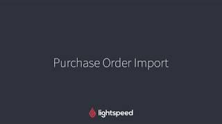 Purchase Order Import