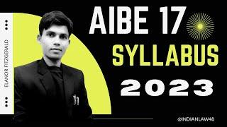 AIBE | All India Bar Examination Syllabus 2023 | Aibe 17 | Aibe Exam 2023 | Aibe Syllabus 2022