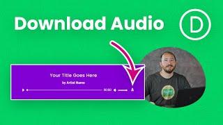 How To Add A Download Button Icon To The Divi Audio Module