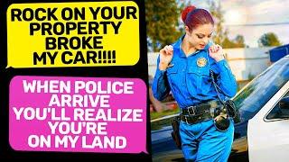 Karen demands money for her Private Property ! This is Actually My Land and My Rock  r/ProRevenge