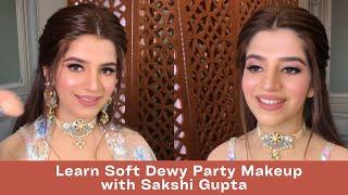 How to do Glass Finish Party makeup by @Sakshi Gupta Makeup Studio & Academy in simple steps