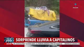 Lluvia sorprende a habitantes de la CDMX | Imagen Noticias Fin de Semana con Enrique Sánchez