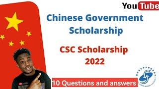 10 Questions and Answers about Chinese Government Scholarship