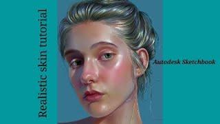 How I paint skin [Autodesk Sketchbook] - Skin tutorial-