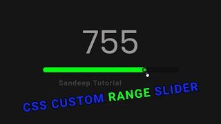 How To Make Range Slider Using HTML and CSS | Create Slider Selector For HTML CSS Website | slider