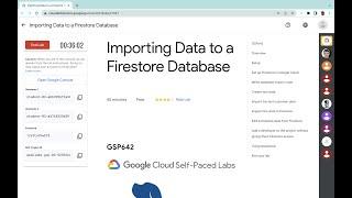 Importing Data to a Firestore Database || #qwiklabs || #GSP642