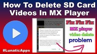 How To Delete SD Card Videos In MX Player - LunaticApps | mx player se video delete kaise kare