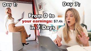 How I Built An Online Business At Home In 7 Days & How Much Money I Made $$$