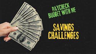 Paycheck budget with me | Saving Challenges #cashenvelopessystem #budget #planning #zerobasedbudget