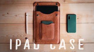 Silently MAKING a LEATHER IPAD CASE - FREE PATTERN || ASMR