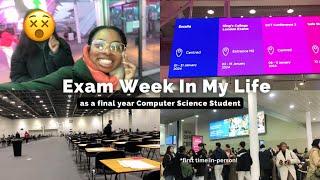 Exam Week in my Life  as a final year Computer Science Student‍ | first in-person exams!