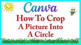 Canva: How To Crop An Image Into A Circle Using Free Canva