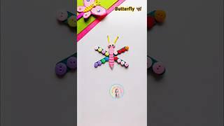 Easy butterfly craft for kids #shorts#trending#viralvideo #riyakidstv#titli#kidscraft#craft#kids#yt