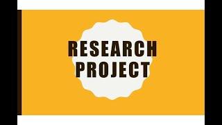 Learn how to write a Research Project