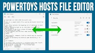 Windows PowerToys Hosts File Editor GUI