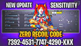 NEW UPDATE 3.3 !!  BEST SENSITIVITY CODE + CONTROL SETTINGS PUBG MOBILE / BGMI BEST SENSITIVITY