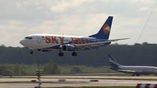 Sku Fru, a one-plane airline. Boeing 737-300 Sky Fru at Domodedovo.