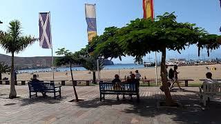 LOS CRISTIANOS TENERIFE PROMENADE WALK DOWN TO THE OCEAN, #urlaubinspanien2021 #teneriffaurlaub2021