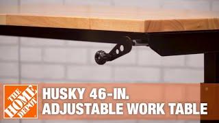 Husky 46-in. Adjustable Height Work Table | The Home Depot