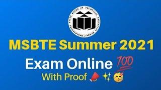 MSBTE Summer 2021 Exam Online 100% | Official Circular Release