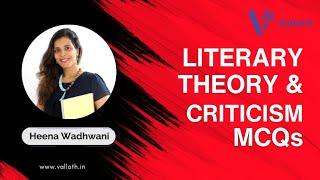 Literary Theory based questions for NET | SET-2 | Heena Wadhwani | Vallath