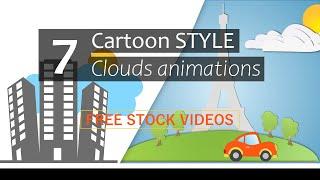 Cartoon clouds videos | 4k Royalty Free Stock Video