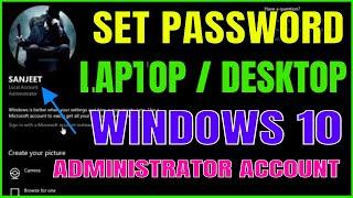 How To Set Password In Windows 10! Laptop | Setup Windows 10 Password!