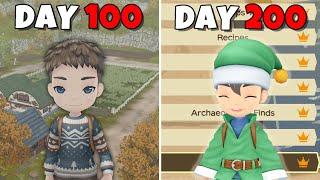 Can I 100% Story of Seasons: A Wonderful Life in 200 Days?