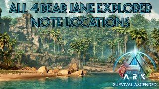 Dear Jane all 4 explorer note locations so far in ark survival ascended. #ark #dinosaurs #survival