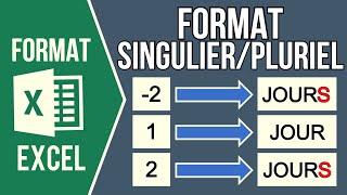 EXCEL - FORMAT PERSONNALISÉ POUR LE SINGULIER ET LE PLURIEL (Mettre un "S" à partir de 2)