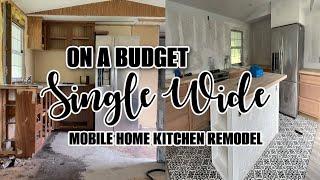 ON A BUDGET 1970’S SINGLE WIDE MOBILE HOME KITCHEN REMODEL
