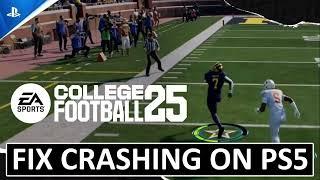 How To Fix EA Sports College Football 25 Crashing On PS5