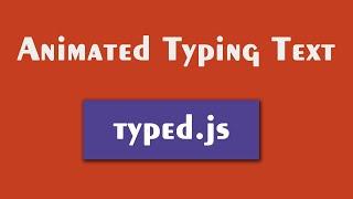 Animated typing text | how to use typed.js | csPoint