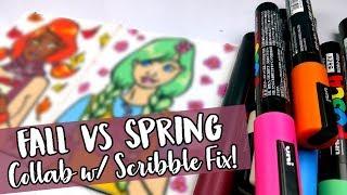 FALL vs SPRING ~ Collab w/ Scribble Fix!