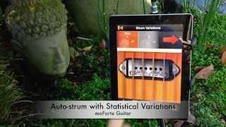 moForte Guitar: Auto-strum with statistical strum variations