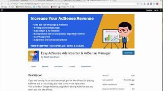 Easy AdSense Ads Plugin For WordPress Video Tutorial