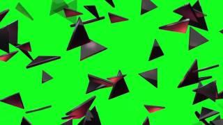 ROYALTY FREE GREEN SCREEN   triangle particle 1