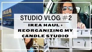 STUDIO VLOG #2 | IKEA HAUL + NEW DECOR + REORGANIZING MY CANDLE STUDIO | Small Home Business