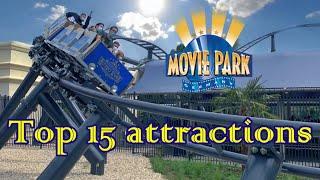 Top 15 attractions Movie park Germany 2021