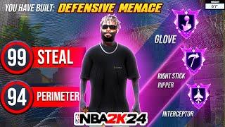 This 99 STEAL "DEFENSIVE MENACE" Lockdown Build just RUINED NBA 2K24