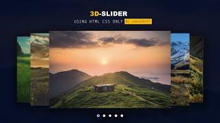 How to Create An 3D Image Slider in HTML and CSS Step by Step | Responsive 3D Image Slider